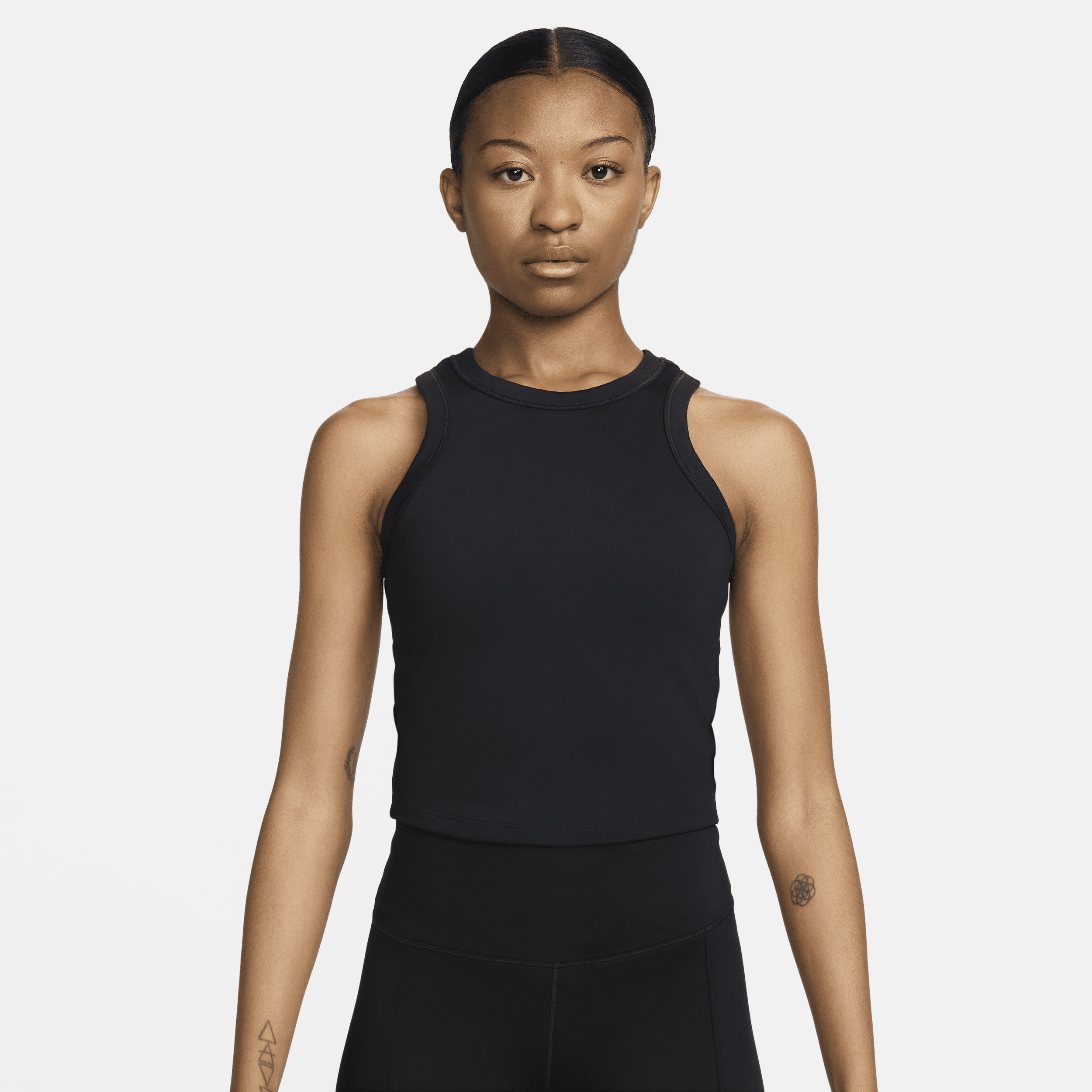 Nike Women's One Fitted Dri-FIT Cropped Tank Top in Black | FN2806-010 | Nike (US)