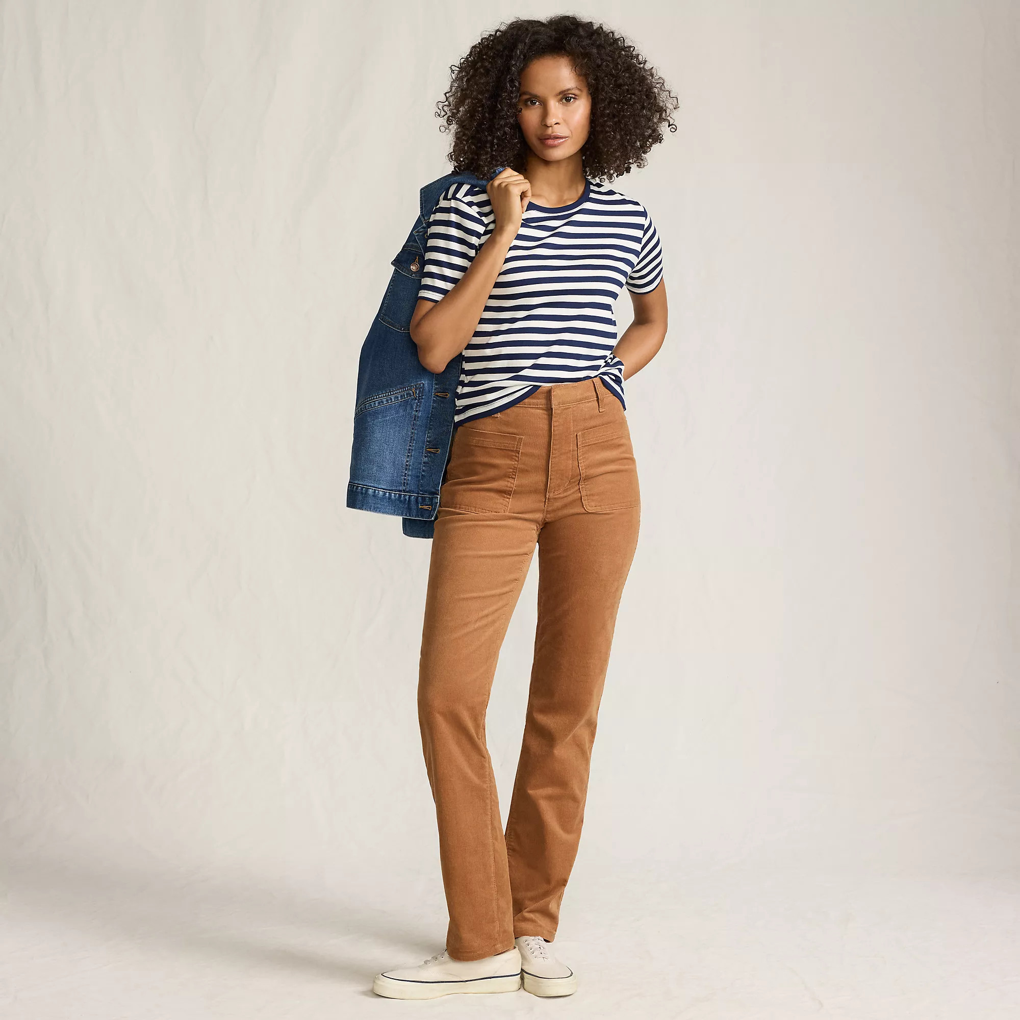 Women's Corduroy High Rise Rail Straight Leg Pants | Lands' End (US)