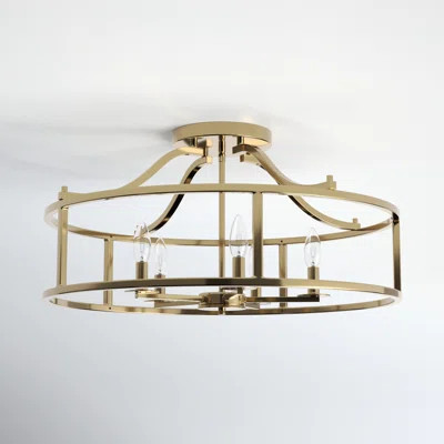 Maris 5-Light Ceiling Light In Satin Nickel | Wayfair North America