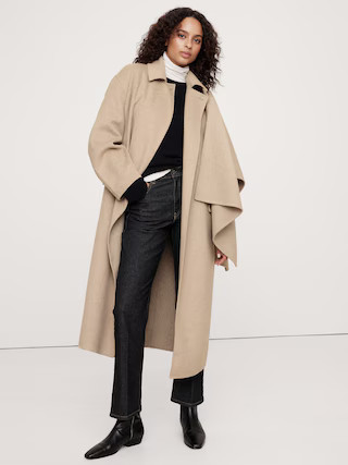Oversized Double-Faced Cape Coat | Banana Republic (US)