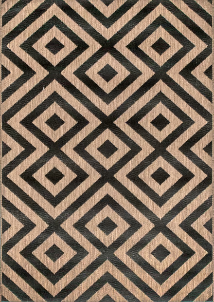 Brown Celtic Trellis Indoor/Outdoor 6' 3" x 9' Area Rug | Rugs USA