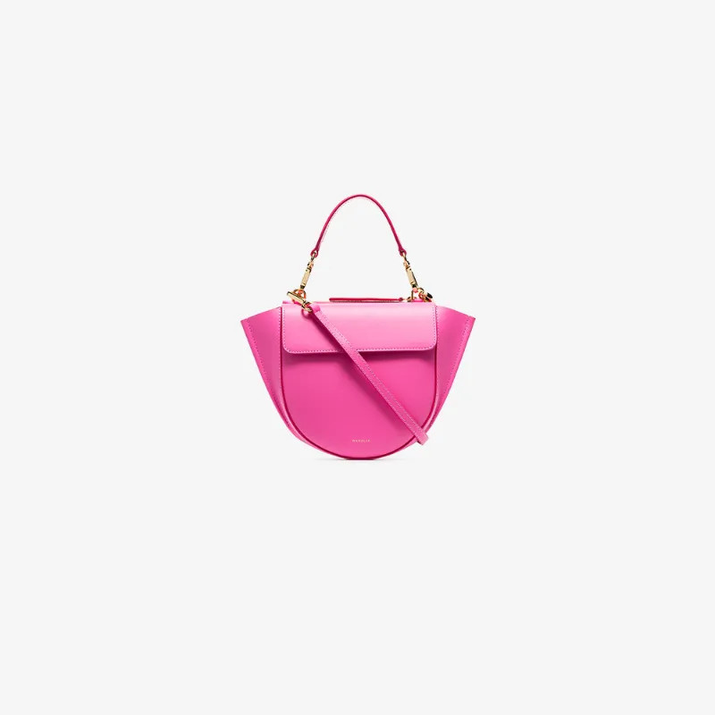 Wandler pink hortensia mini leather shoulder bag | Browns Fashion