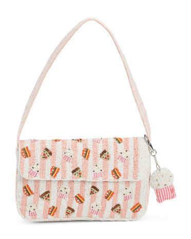 Beaded Whats Up Butter Cup Shoulder Bag for Women | Leather | Marshalls