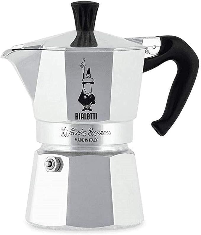 Bialetti Moka Express 1-Cup (2 Oz - 60 Ml) Aluminum Stovetop Espresso Maker, Silver | Amazon (US)