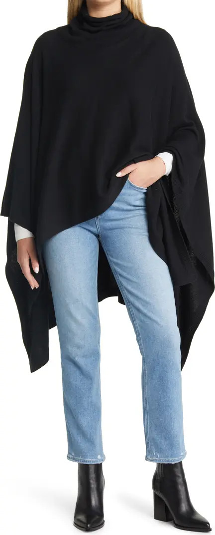 Nordstrom Turtleneck Cotton & Wool Poncho | Nordstrom | Nordstrom