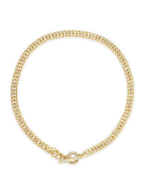 All About That Chain 18K Gold-Plate & Crystal Necklace | Saks Fifth Avenue