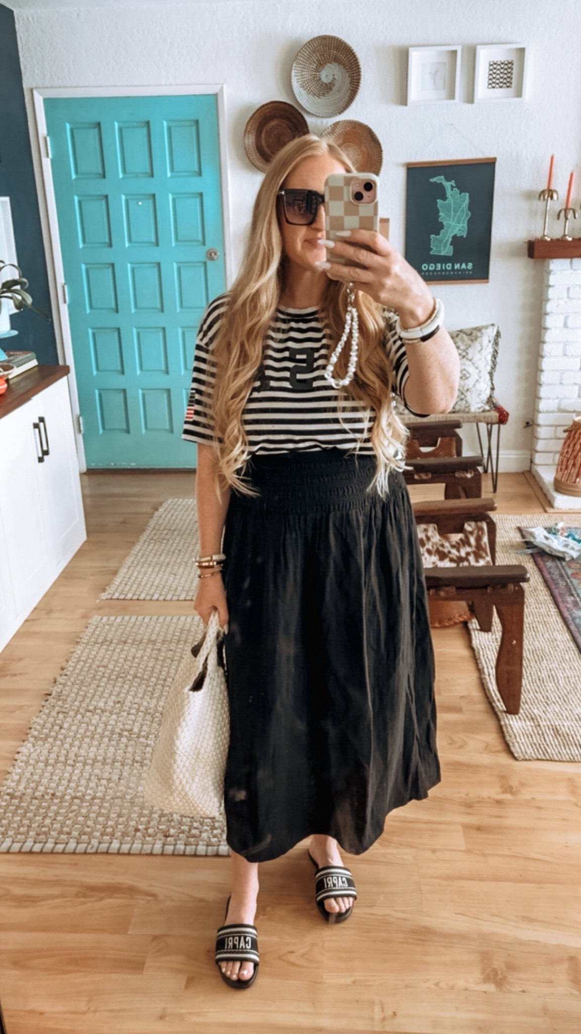 Casual summer skirt outfit ☀️🖤 

Summer skirt, skirt outfit, patriotic outfit, Fourth of July outfit, neutral outfit, old navy outfit, affordable outfit inspo, summer outfit idea

#LTKstyletip #LTKSeasonal #LTKfindsunder50