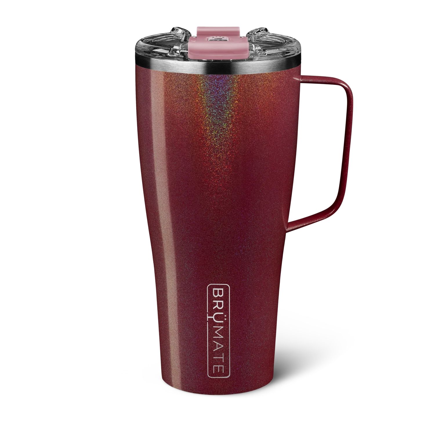 TODDY XL 32oz Insulated Coffee Mug | Glitter Merlot | BruMate