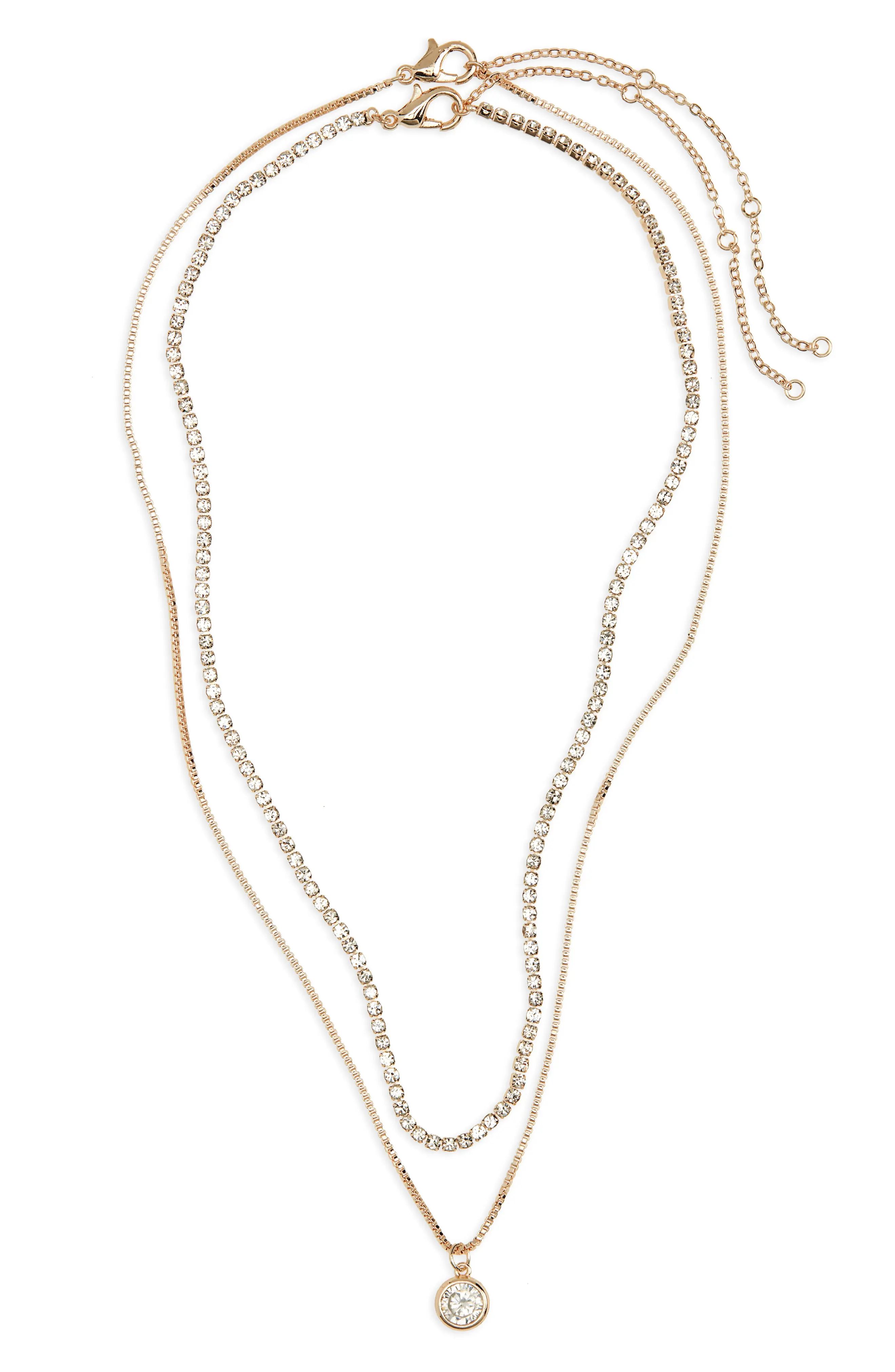 Set of 2 Crystal Necklaces | Nordstrom
