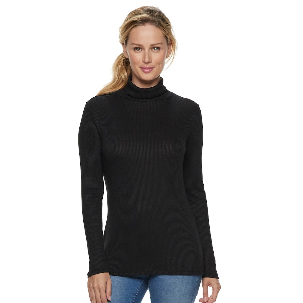 Women's Apt. 9® Ribbed Turtleneck Top | Kohl's