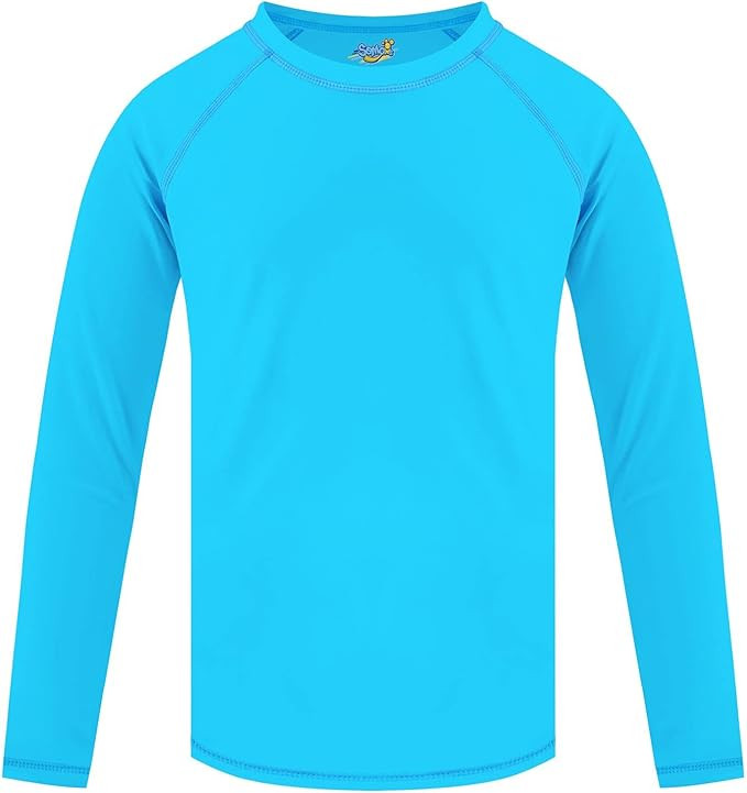 Boys Rash Guard Swim Shirt Long Sleeve for Toddler Kids Rashguard Water Shirt UPF+ 50 Swimming Sh... | Amazon (US)