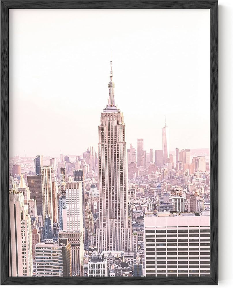 New York City Poster Empire State- By Haus and Hues | Empire State Building Wall Art New York Wal... | Amazon (CA)