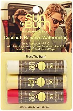 Sun Bum SPF 30 Sunscreen Lip Balm | Vegan and Cruelty Free Broad Spectrum UVA/UVB Lip Care with A... | Amazon (US)