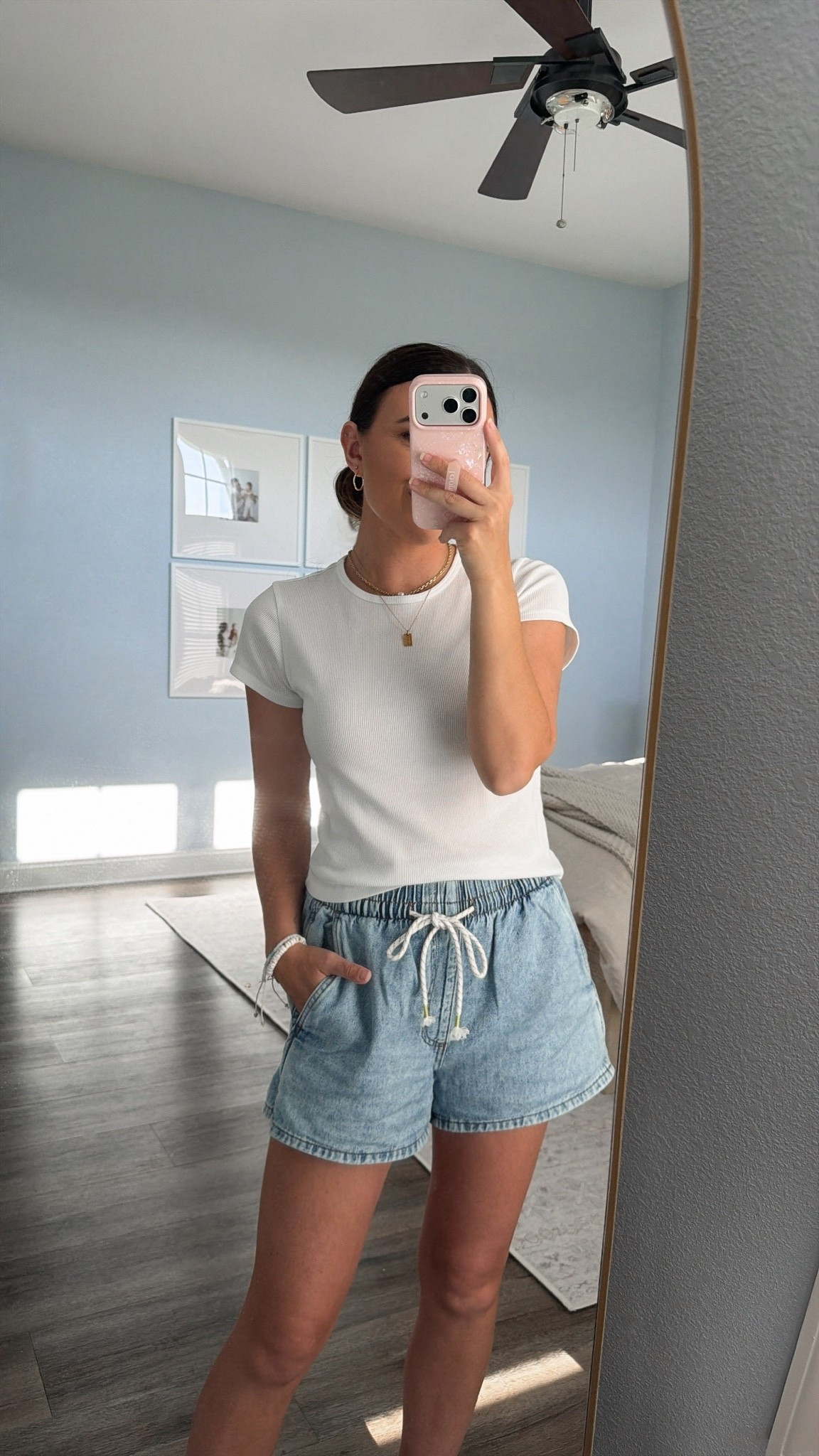 Pull on drawstring shorts size small
Target shorts
Light wash denim shorts
Summer ootd
Custom name necklace
Good hoop earrings

#LTKootd #LTKgrwm #LTKmomlife