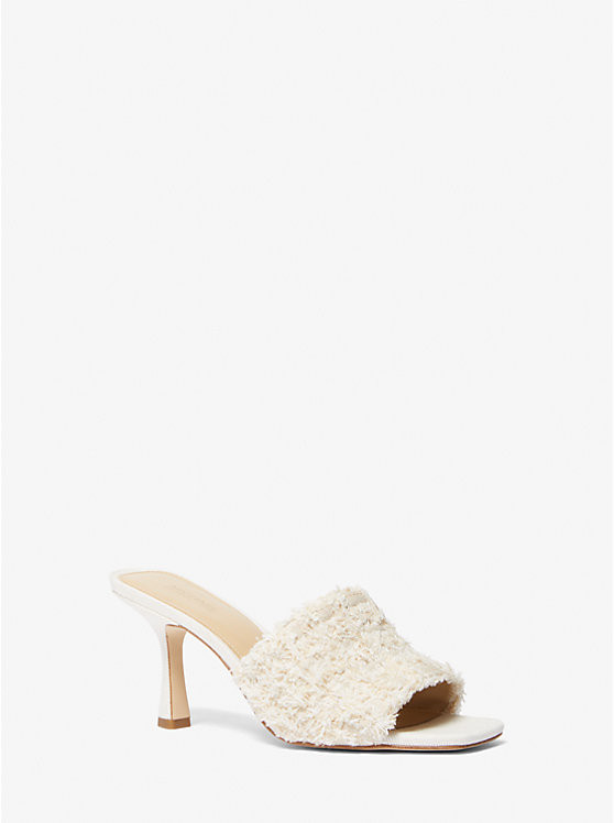 Tessa White Denim Mule Sandal | Michael Kors CA