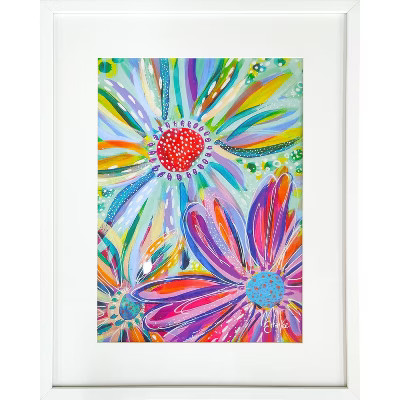 16" x 20" Happy Daisies Framed Under Glass Wall Art - EttaVee | Target
