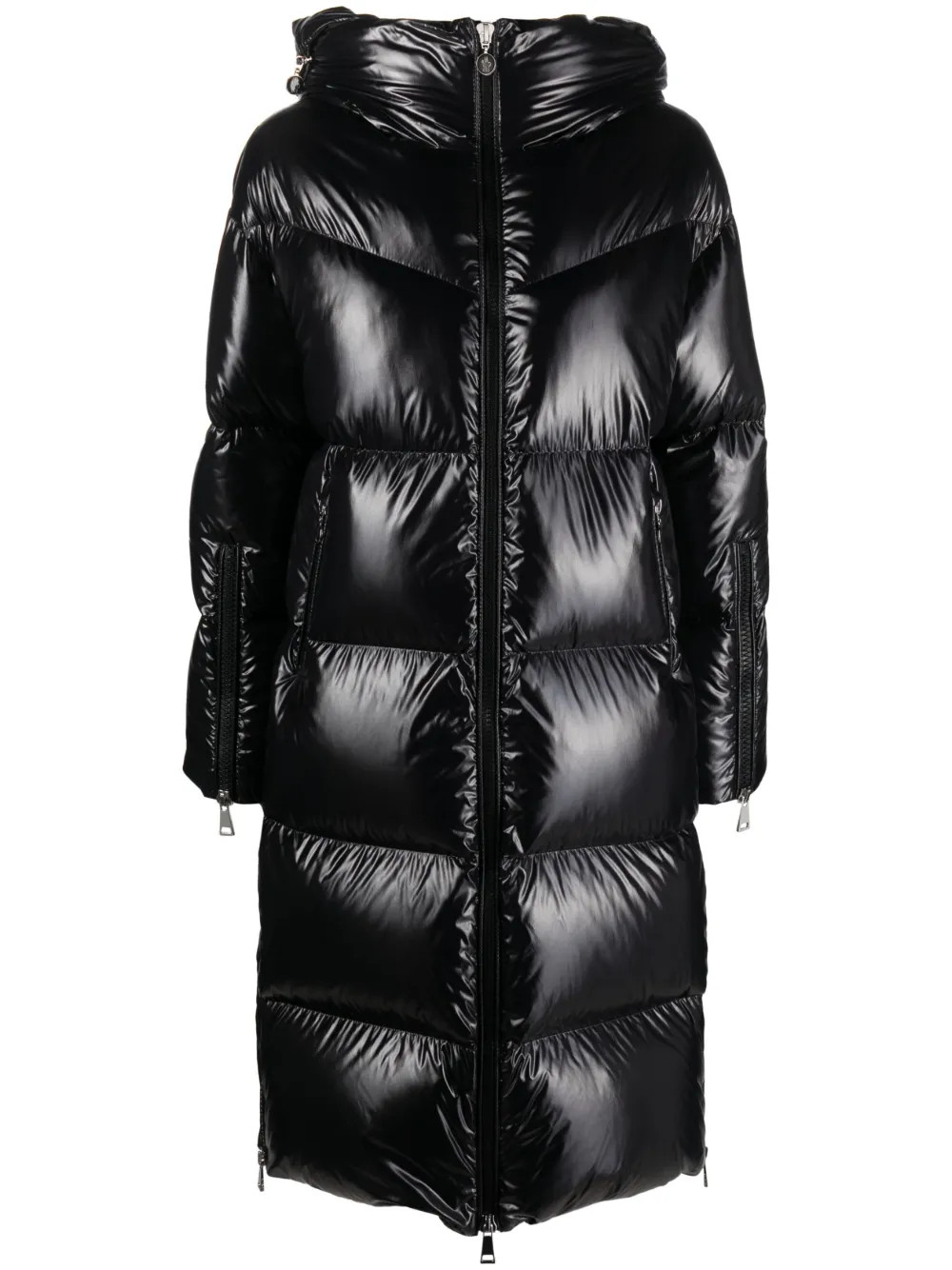 Moncler Long Down Hooded Jacket  - Farfetch | Farfetch Global