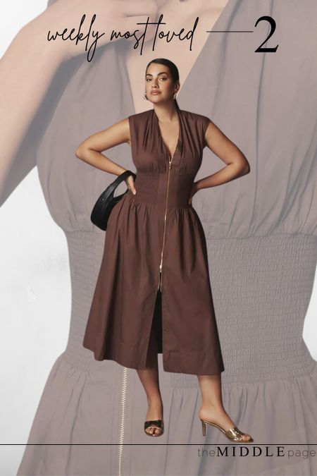 Such a pretty mocha brown colored cotton dress with an elongating zip-front detail and smocking at the waist with pockets 🤎✨️#summerdress #sandals

#LTKSeasonal #LTKparties #LTKstyletip