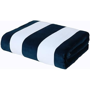 Exclusivo Mezcla Cotton Large 30"x60" Cabana Stripe Beach Towel, Super Absorbent Soft Plush Pool ... | Amazon (US)