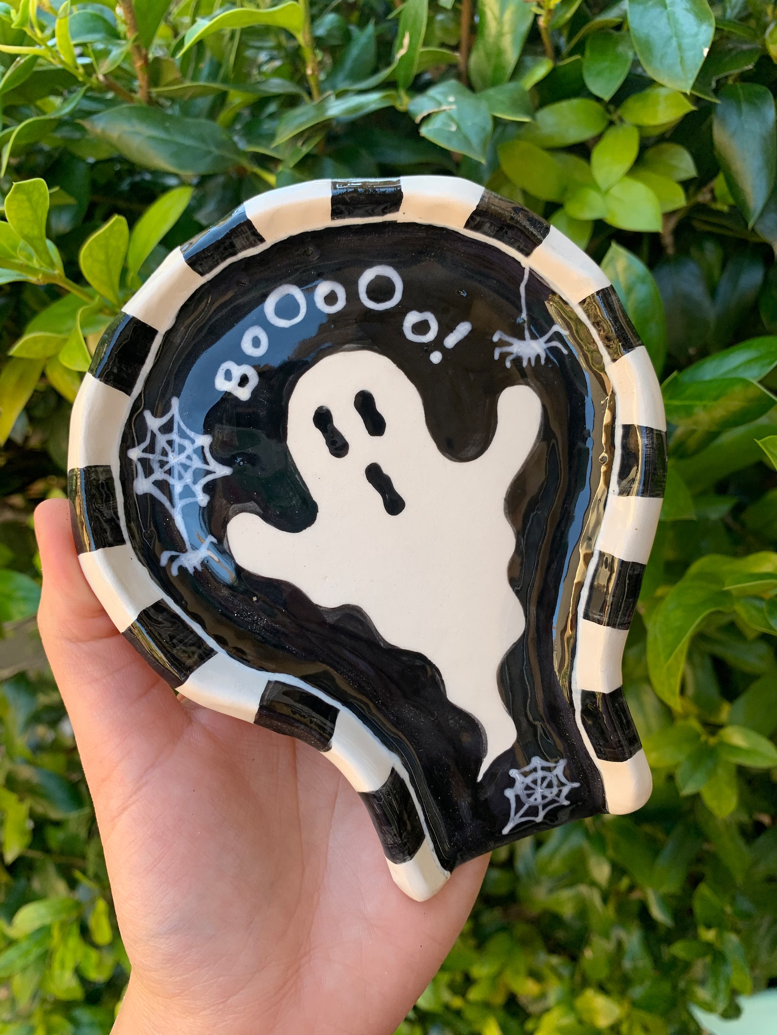 Spooky Halloween Ceramic Spoon Rest Hand Made Ceramic Spoon - Etsy | Etsy (US)