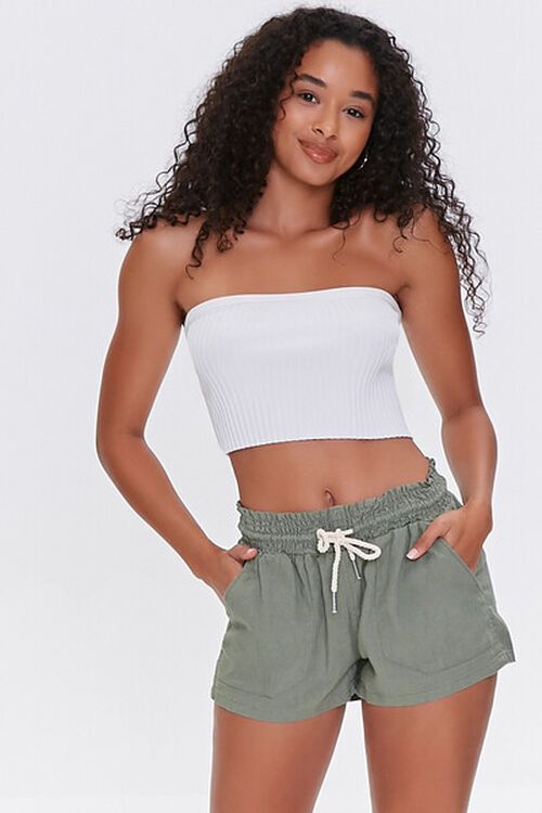 Linen-Blend Drawstring Shorts | Forever 21 (US)