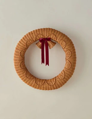 Wilburn Rattan Wreath, Ginger | Lulu and Georgia 