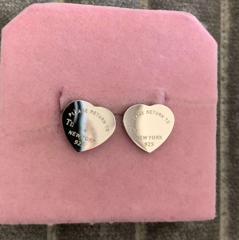 January Cute simple 1cm girls original branded polished heart TF stud 316L Stainless Steel 18k Go... | DHGate