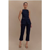 Hudson Denim Capri Pants - Indigo Blue I MESHKI I Size 8 | MESHKI US