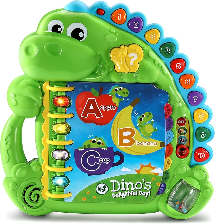 LeapFrog Dino's Delightful Day Alphabet Book, Green | Amazon (US)