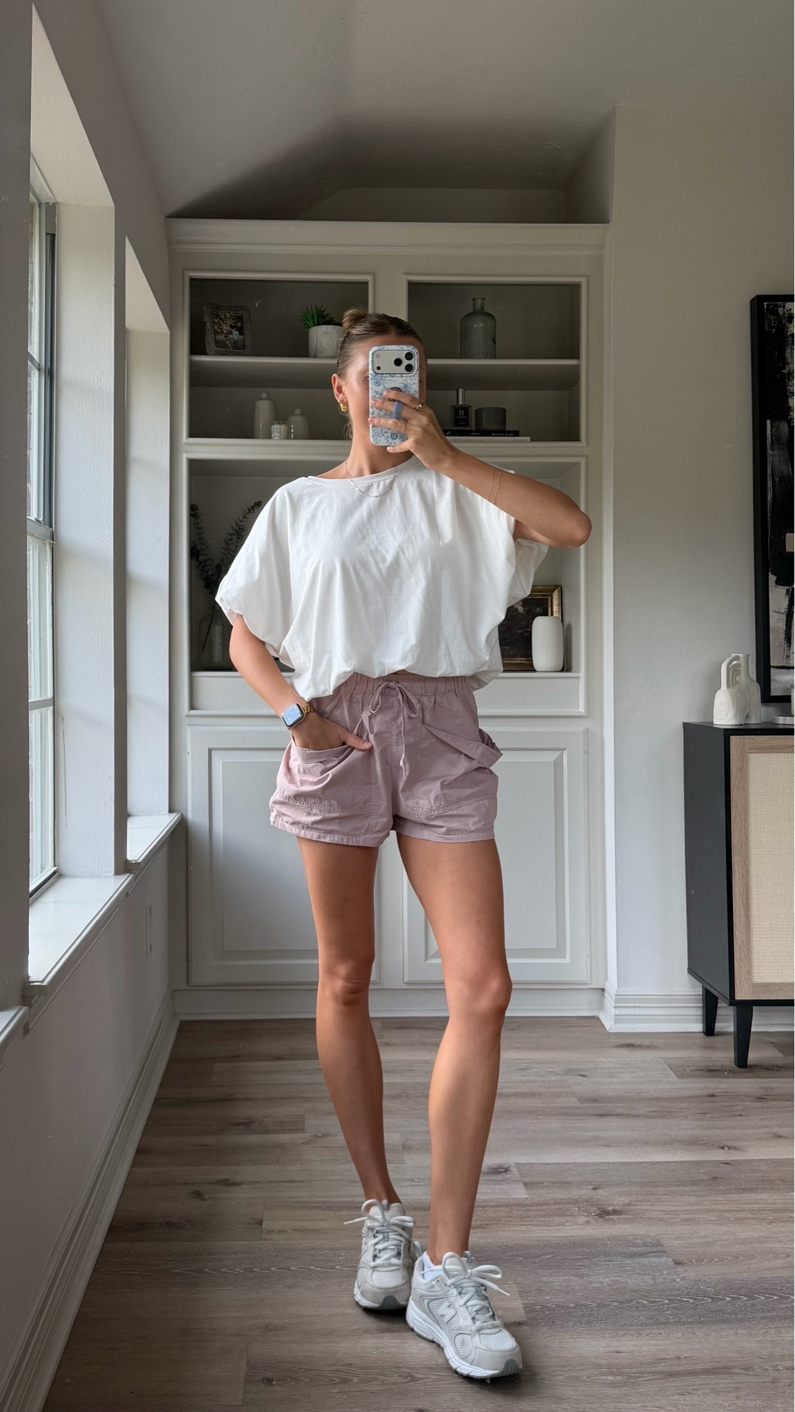 Mom outfit - obsessed with these drawstring shorts!! Size S in shorts and bubble hem tee.

#LTKootd #LTKdayinmylife #LTKmomlife