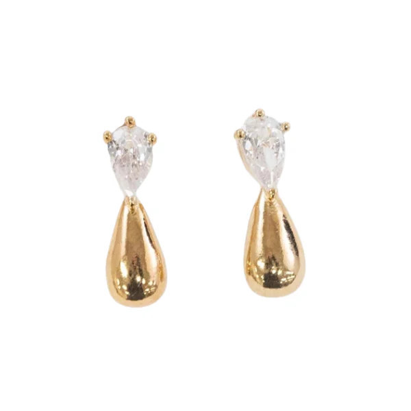 Pearl & Gold Droplet Statement Earrings | EB and Co.