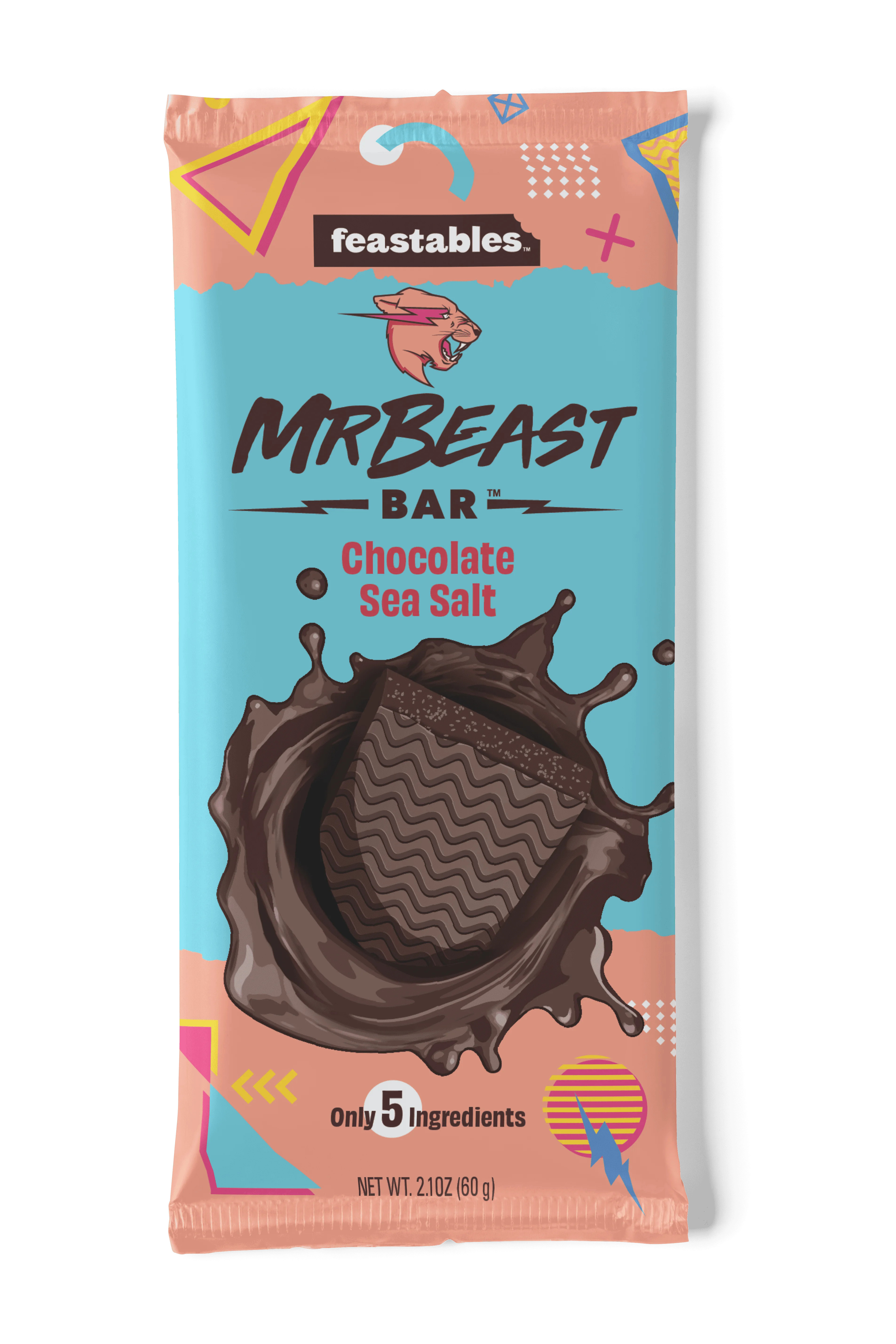 Feastables MrBeast Sea Salt Dark Chocolate Bar, 2.1 oz (60g), 1 bar | Walmart (US)