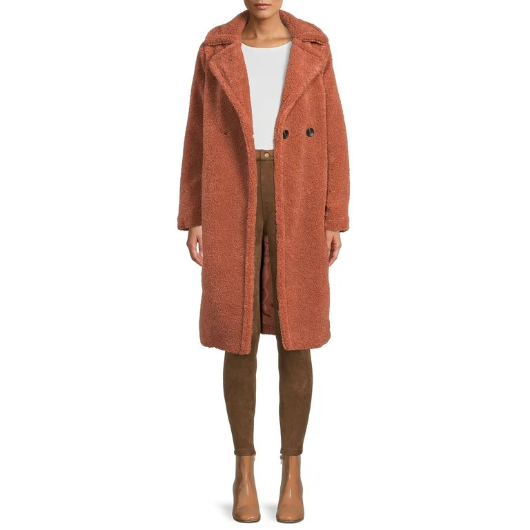 Mark Alan Women's and Women's Plus Size Oversized Teddy Coat - Walmart.com | Walmart (US)