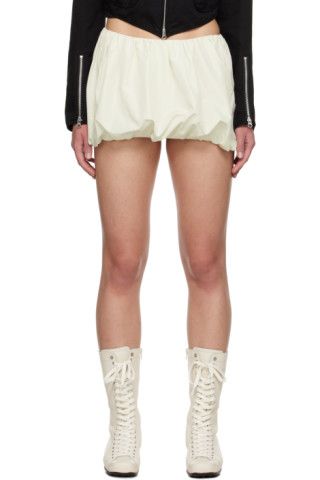 Off-White Bubble Hem Miniskirt | SSENSE