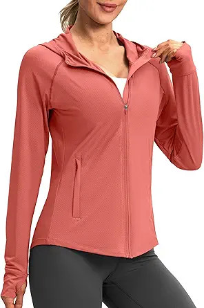 G Gradual Women's UPF 50+ Sun Protection Hoodie Jacket Lightweight Zip Up Jackets Long Sleeve Shi... | Amazon (US)
