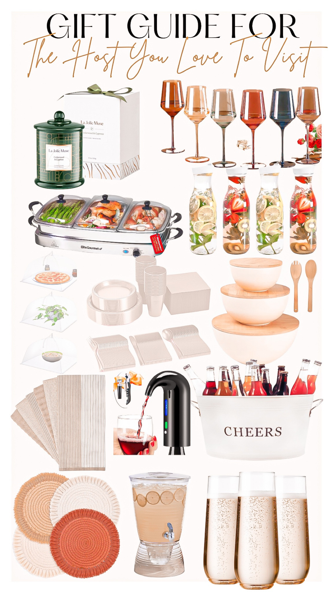 Gift guide - hostess with the Mostess 🏡 

Womens gift guide, home gift guide, holiday gift guide, home finds, new home gift, housewarming gift, home decor, candle, colored wine glasses, kitchen utensils, kitchen finds, kitchen bowls, kitchen towels, wine dispenser , beer bucket, beverage bucket, beverage organizer , food storage , food covers, disposable cutlery, buffet server , Buffett food warmers, mesh food covers, camping essentials 

#LTKGiftGuide #LTKHoliday #LTKhome