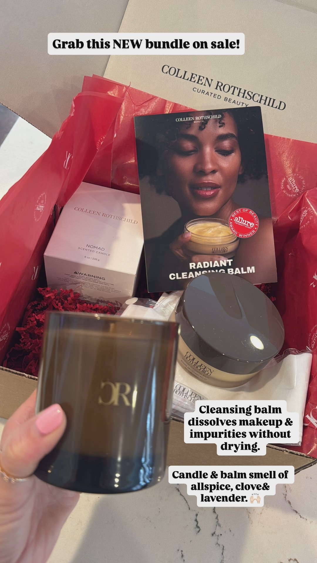 A NEW bundle! Grab while on sale. 
Cleansing balm dissolves makeup without drying skin. 
Candle smells AMAZING 

Non sale items get 20% off CODE: twopeas20

#LTKmomlife #LTKBeauty #LTKOver40