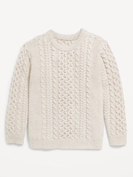 Crew-Neck Cable-Knit Sweater for Toddler Boys | Old Navy (US)