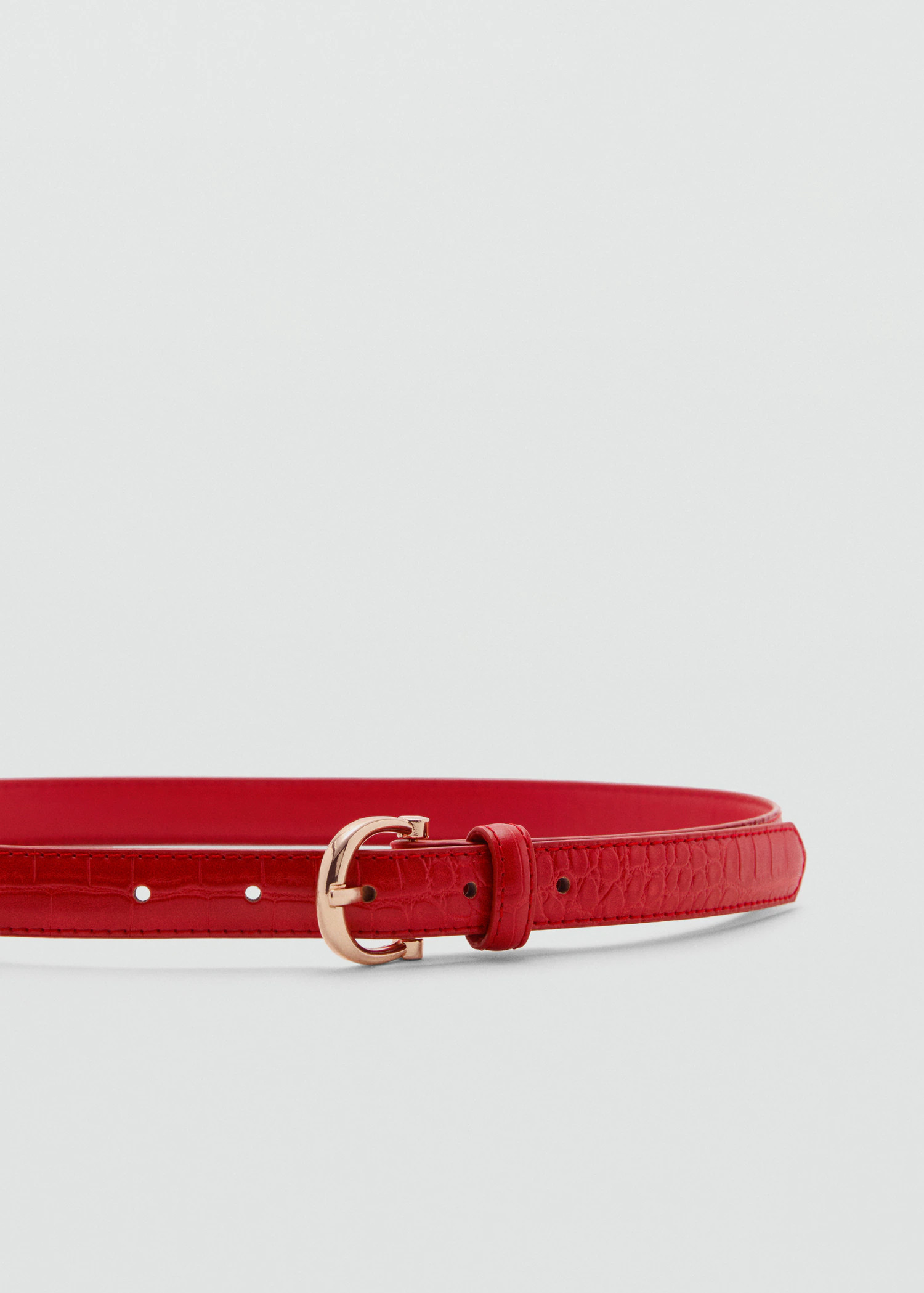 Crocodile effect belt | MANGO (US)