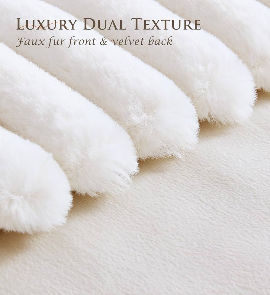 Pack of 2 Throw Pillow Covers 18x18 Decorative Solid Plush Faux Fur with Soft Velvet Back, Square... | Amazon (US)