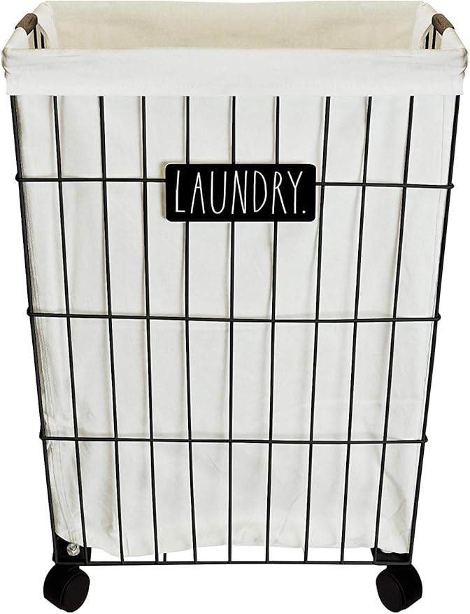Rae Dunn Heavy Duty Laundry Hamper on Wheels - By Designstyles | Amazon (US)
