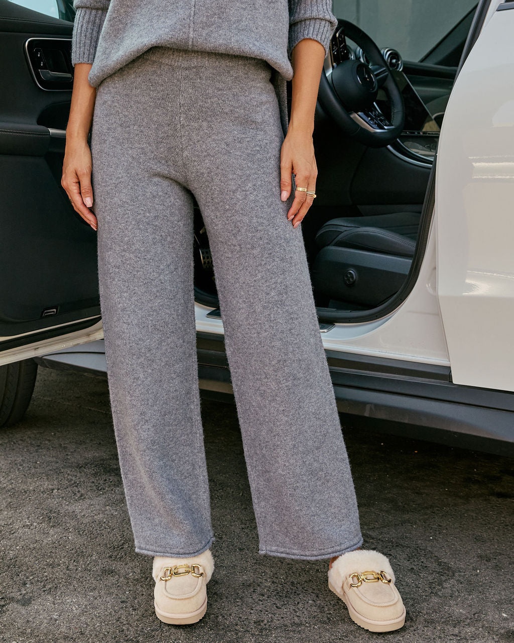 Reysa Ribbed Knit High Rise Pant | VICI