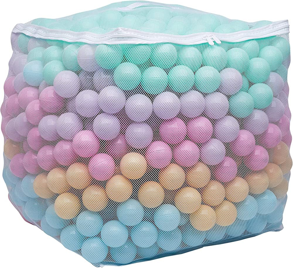 Amazon Basics BPA Free Crush Proof Plastic Pit Balls with Storage Bag, Toddlers Kids 12+ Months, ... | Amazon (US)