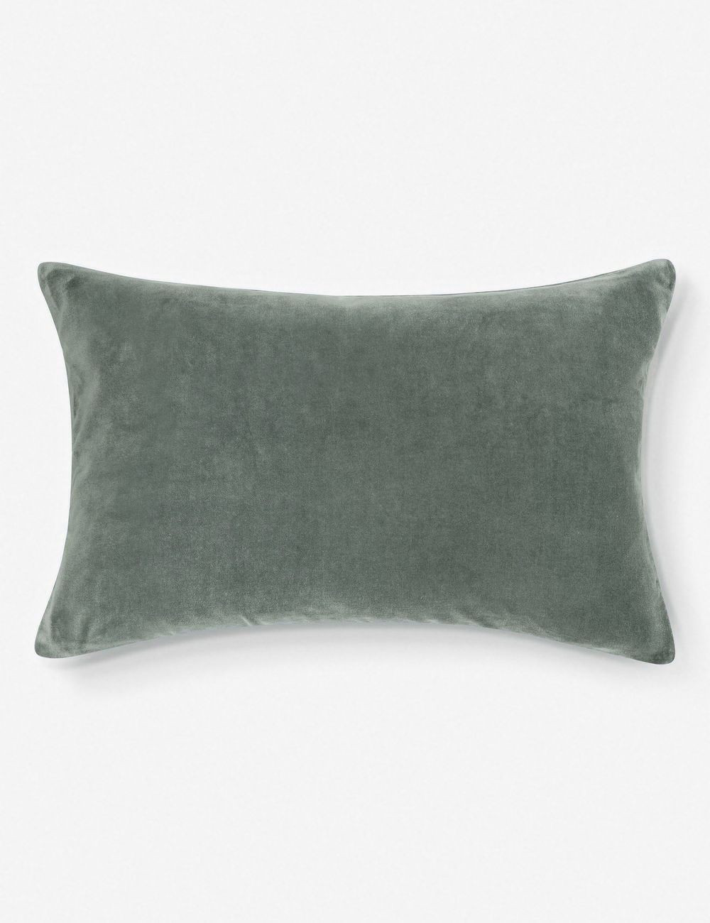 Charlotte Velvet Lumbar Pillow, Shale Blue | Lulu and Georgia 
