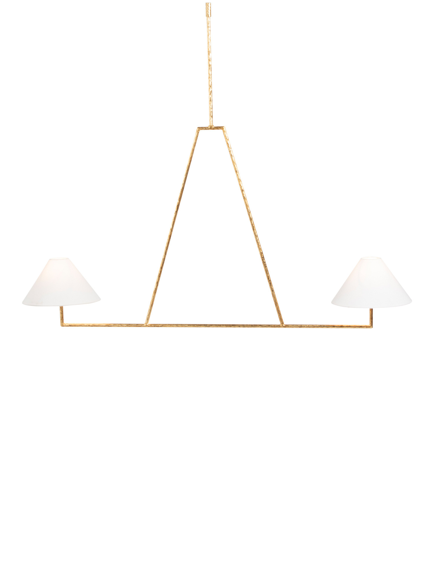 30.25in Ashton Sculpted Linear Chandelier With Linen Shades | TJ Maxx