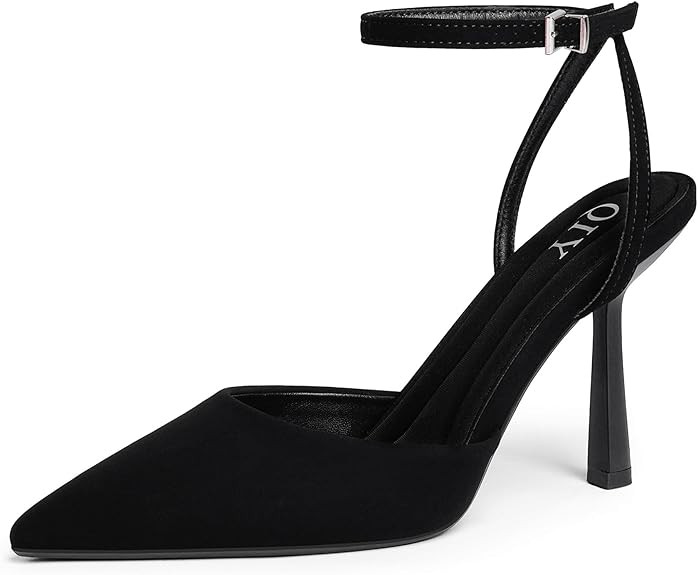 Closed Toe Ankle Strap Heels Women Pumps Pointed Toe Heeled Sandals for Women Stiletto Wedding Dr... | Amazon (US)