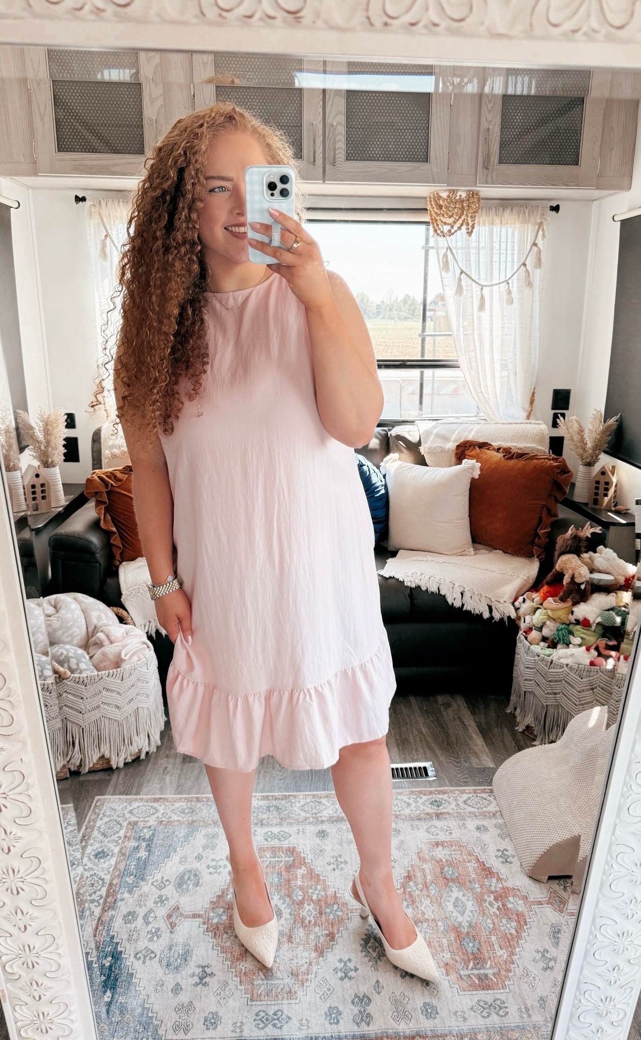 Soft + chic spring moment 🌸✨ light pink dress | spring dress outfit | white slingback heels | chic spring outfit | feminine outfit idea | pastel outfit aesthetic | dressed up spring look | romantic outfit vibe | elegant casual outfit | wedding guest outfit idea | brunch outfit inspo | soft girl aesthetic | pretty in pink outfit | effortless chic style | warm weather dress look 🌸

#LTKootd #LTKgrwm #LTKdayinmylife