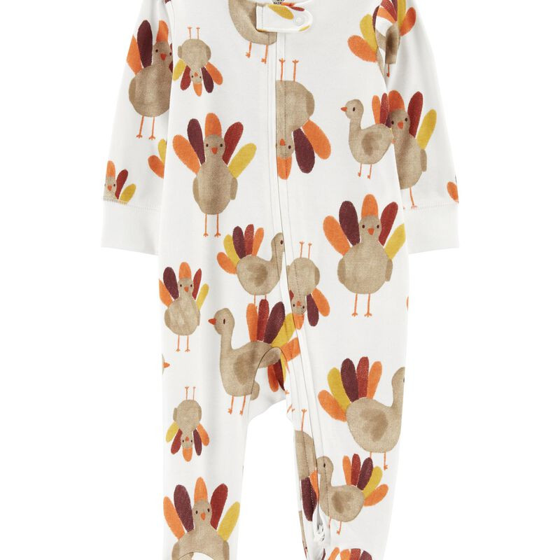 Baby Turkey 2-Way Zip Cotton Sleep & Play | Carter's