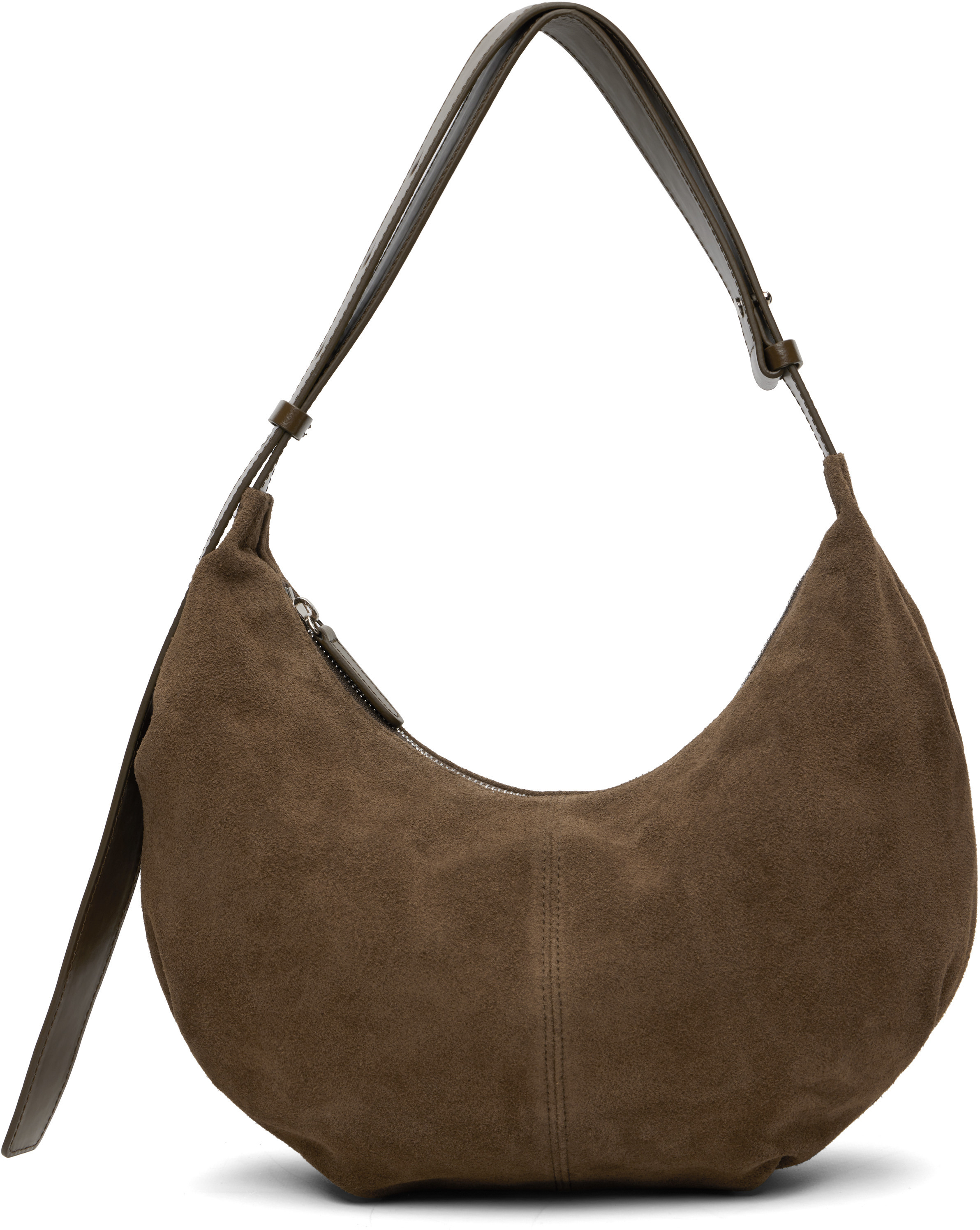 Nothing Written Brown Ht Suede Shoulder Bag | SSENSE