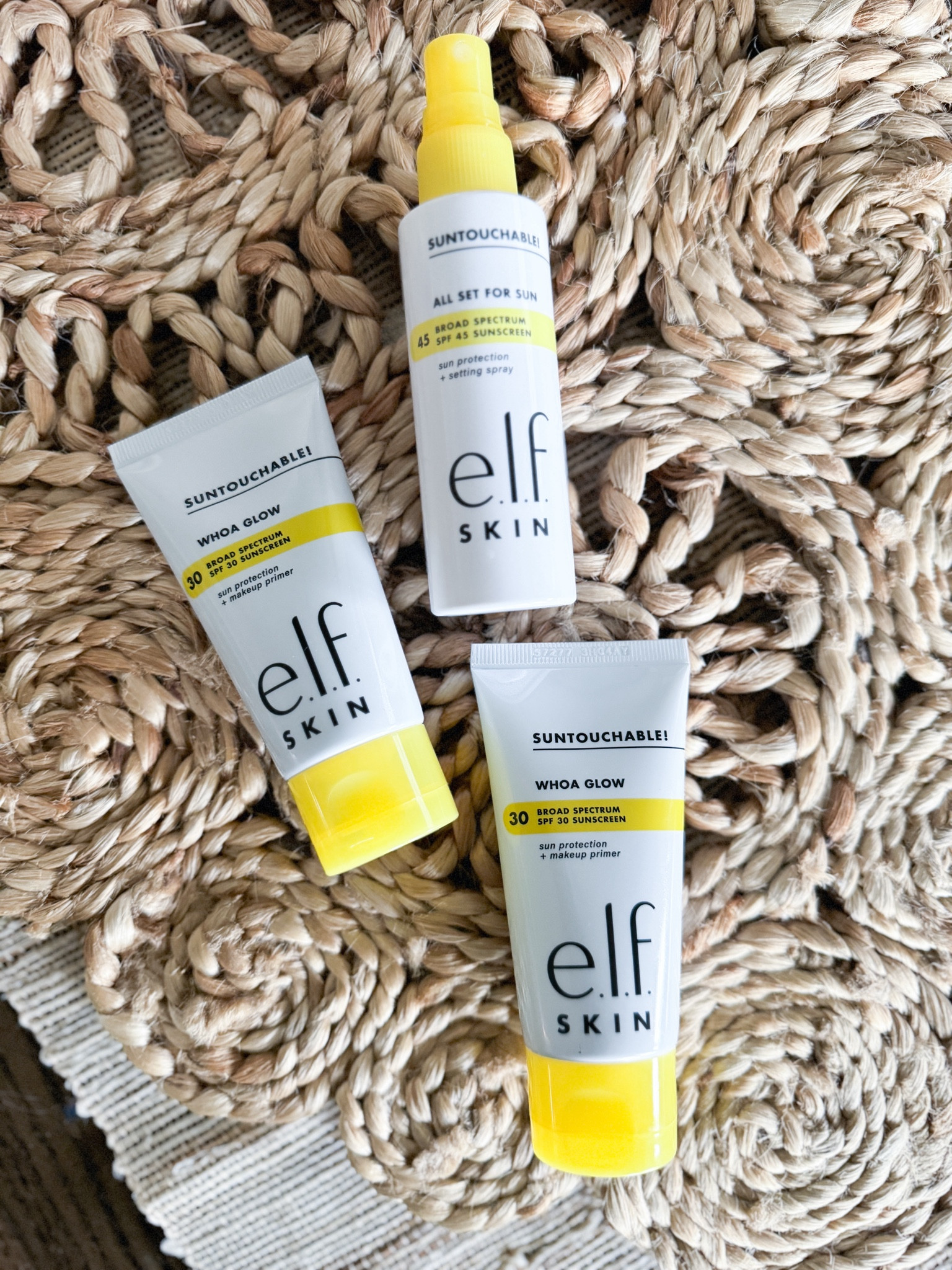 I recently ran out of my Drunken Elephant Bronzing Drops & have been wanting to try the Whoa Glow version from elf that includes a broad spectrum spf 30 sunscreen. After trying it, I prefer the peptides + antioxidant formula in the Drunken Elephant version, but it is nice to have sunscreen built in on no makeup days when I want a glowy, bronzed look. 

elf - sunscreen - bronze drops - setting spray - primer 

#LTKBeauty #LTKxelfCosmetics